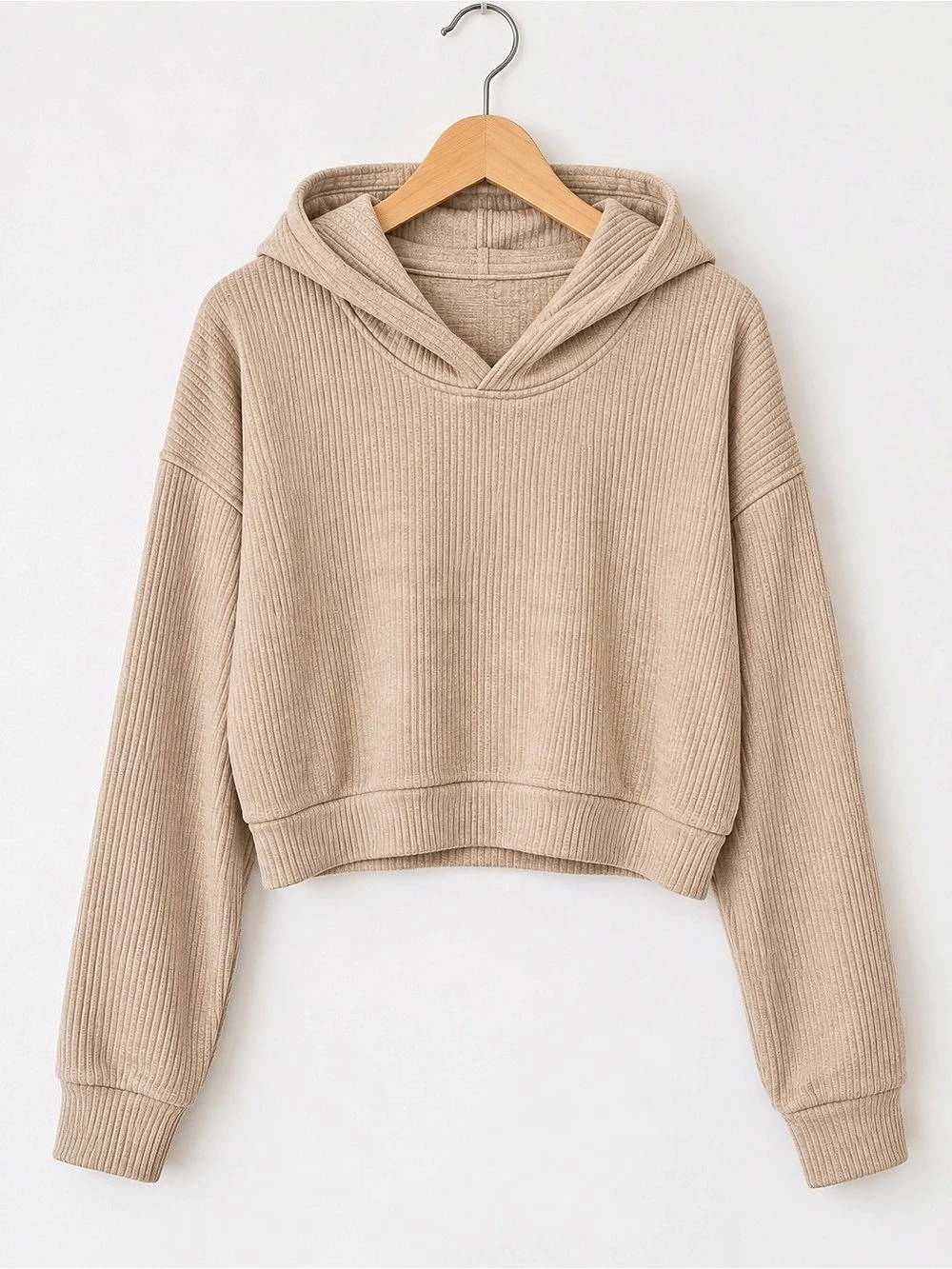 Alo Muse Women's Brown Ribbed Hoodie